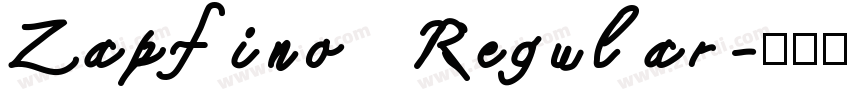 Zapfino Regular字体转换